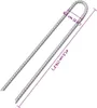 vidaXL Szpilki do namiotu 6 szt. Kształt U 41,5 cm Ø12 mm Podgląd zdjęcia produktu 4
