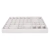 A white wooden sorting tray with many compartments, shown from a slightly elevated side angle against a white background. Produktbild-Vorschau