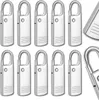 Sada 10 strieborných kovových príveskov na zips Náhľad obrázku produktu 6