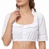 Dirndlbluse dirndel bluse Trachtenbluse Trachtenmode Weiß, Produktbild-Vorschau 1