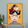 MuchoWow® - Leinwandbilder - Frau - Blumen - Gelb - Kunst, Produktbild-Vorschau 4