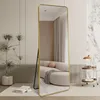 Standspiegel goldfarben 180 cm hochkant Design Arsen-G Produktbild-Vorschau 1