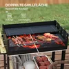 Kohlegrill, Grillwagen, 2 Grillflächen, 2 Räder, Griffe, Produktbild-Vorschau 4
