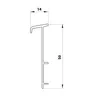 A technical drawing of a carpet trim profile with dimensions. Produktbild-Vorschau