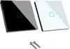 Two light switches, one black and one white, are shown side-by-side with two screws below them. Anteprima dell’immagine prodotto