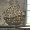 LED 3D Designkugel 'Mounty' - D: 50cm - 198 warmweiße LED - 8 Funktionen - faltbar - schwarz Anteprima dell’immagine prodotto
