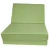 A green foldable mattress or futon is shown against a white background. Náhled obrázku produktu