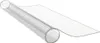A transparent sheet of plastic, rolled on one end, on a white background. Produktbild-Vorschau