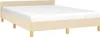 vidaXL Cadre de lit sans matelas Crème 140x200 cm Tissu Voir les images du produit 3
