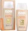 A product shot of ISDIN Fotoprotector Fusion Water Magic Light SPF50 sunscreen, shown both in its box and as a standalone bottle. Anteprima dell’immagine prodotto