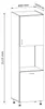 Umbauschrank 60 cm – Velmora D60P P/L Grau/Hochglanz – Grau Produktbild-Vorschau 2