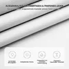 Close-up of white leather material with text overlays and icons describing product features. Anteprima dell’immagine prodotto