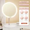 4800 mAh LED-Schminkspiegel Runder Tischspiegel mit Produktbild-Vorschau 2