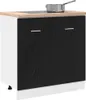 vidaXL Unterschrank für Spüle Schwarz Eiche 80x46x81,5 cm Produktbild-Vorschau 4