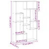 A diagram showing the dimensions of a bookshelf. Anteprima dell’immagine prodotto