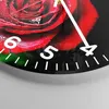 Wanduhr - Rund - Glasuhr - Rose Blume Blütenblätter Wasser Produktbild-Vorschau 5