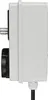 Side view of a white electrical control box with a black dial and a silver connector. Produktbild-Vorschau