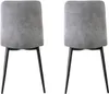 Two gray chairs with black legs on a white background. Produktbild-Vorschau