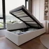 Letto imbottito UnboxG 90×200 cm in bianco, tessuto teddy - Anteprima dell’immagine prodotto 11