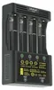 A black universal battery charger with multiple slots and a digital display. Anteprima dell’immagine prodotto