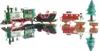 Weihnachtszug Eisenbahn mit 3 Waggons Schienen & LED Licht Produktbild-Vorschau 1