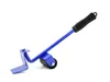 A blue furniture mover tool with a black handle and black wheels, isolated on a white background. Podgląd zdjęcia produktu