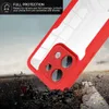 A red phone case is shown in a dynamic, action-oriented scene, suggesting durability and protection against drops. Produktbild-Vorschau