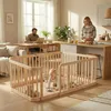 Parc pour bébé - Parc avec tapis d'éveil - En bois, 90 x Voir les images du produit 6