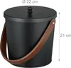 relaxdays Ascheeimer mit Deckel 4,5 Liter Produktbild-Vorschau 4