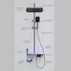 Duschsystem Schwarz mit Thermostat & LED-Display – Produktbild-Vorschau 7
