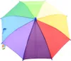 Regenschirm Regenbogen 65cm Griff ro/ge/bl/gr Produktbild-Vorschau 1