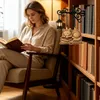 Vintage Bücherregallampe mit hölzerne Katze und leuchtende Produktbild-Vorschau 5