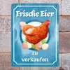 Frische Eier zu verkaufen Metallschild in 15x20 cm mit Huhn Produktbild-Vorschau 7