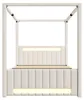 Polster-Himmelbett 140x200 cm Beige mit Ausziehbett & 3 Produktbild-Vorschau 10