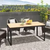 Outsunny tavolo da giardino per 6 persone 160 x 80 cm Anteprima dell’immagine prodotto 7