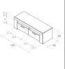 Porta TV AMBIT a 2 ante - Stile moderno - Grigio e bianco - Anteprima dell’immagine prodotto 3