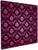Wallario Premium Leinwandbild Blumenmuster Damast in pink Produktbild-Vorschau 1