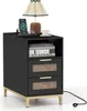 Table d'appoint COSTWAY avec station de recharge, table de Voir les images du produit 1