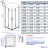 EMKE Duschkabine 80x90x195cm Eckeinstieg Pendeltür Falttür, Produktbild-Vorschau 7