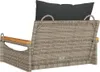 vidaXL Závesné kreslo s vankúšom Grey 63x62x40 cm Poly Náhľad obrázku produktu 6