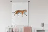 MuchoWow® Wandteppich Wandbehang Tiger - Weiß - Orange Produktbild-Vorschau 2