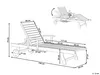 BELIANI Gartenliege hellbraun Akazienholz rollbar Produktbild-Vorschau 3