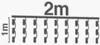 A diagram showing the dimensions of a string of lights. Voir les images du produit