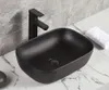 Keramik-Waschbecken für Aufsatzmontage, schwarz matt, 46 x Produktbild-Vorschau 5