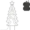 A wireframe outline of a Christmas tree with stars inside, and a separate battery pack. Podgląd zdjęcia produktu