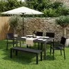 BEALIFE Gartentisch 110x70x73 cm aus WPC | Mit Wasserablauf Produktbild-Vorschau 5