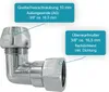 Winkel Verschraubung für Eckventil 3/8 Zoll x 10 mm Produktbild-Vorschau 2