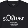 s.Oliver Übergrößen T-Shirt schwarz Logo-Frontprint Produktbild-Vorschau 2