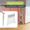 Klapphocker / Tritthocker, 29x22x30 cm, weiß-schwarz Produktbild-Vorschau 5