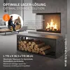 ML-Design Kaminholzregal Innen/Aussen mit Sitzbank, Metall Produktbild-Vorschau 7